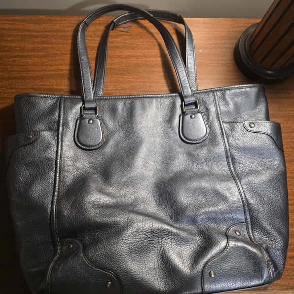 Metalic Blue Coach Tote Bag - Picture 7 of 8